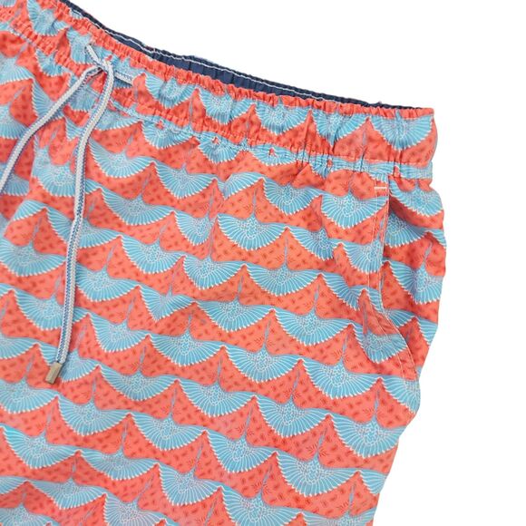 Peter Millar Seaside Collection Swim Shorts Trunks Mens XL Blue Pink Pool Beach - Picture 2 of 10